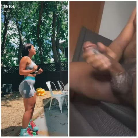 BBC BabeCock Big Ass Latina MILF Shorts Thick TikTok Workout gif