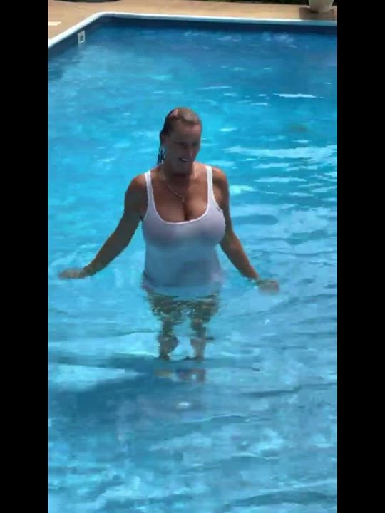 Pool Sheer Clothes Wet gif