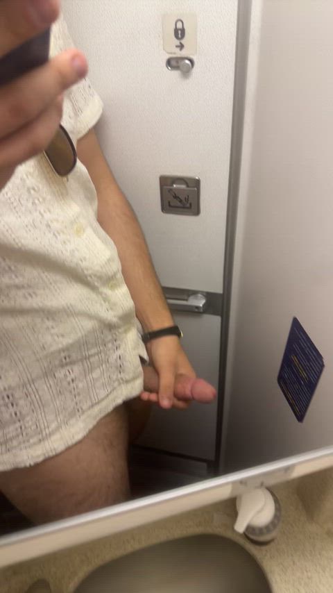 airplane masturbating public gif