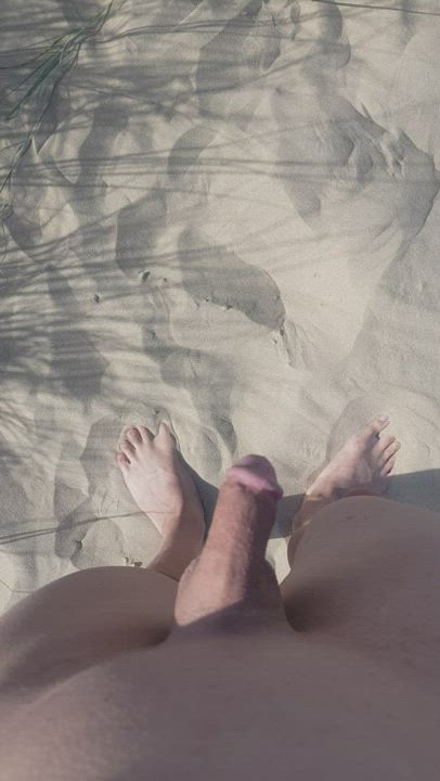Beach Cut Cock Nude Public Solo gif