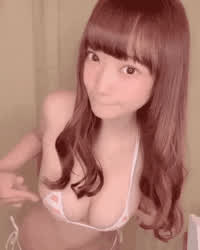 Asian Boobs Cute Long Hair gif