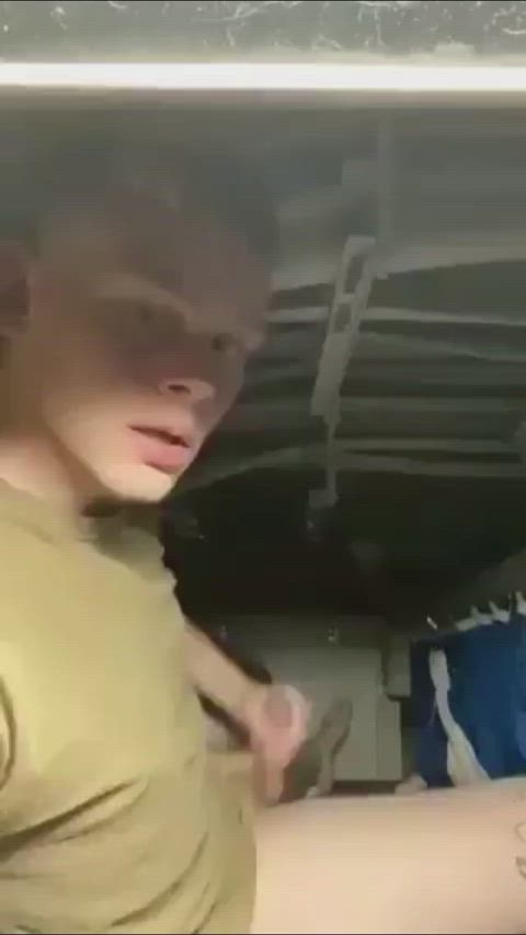 cum cumshot military outdoor gif