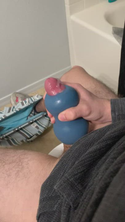 first cumshot on this stroker