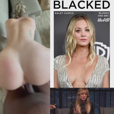 BBC BabeCock Booty Celebrity Doggystyle Kaley Cuoco Tits gif