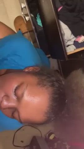 amateur bbc blowjob cum cumshot ebony facial sloppy sucking gif