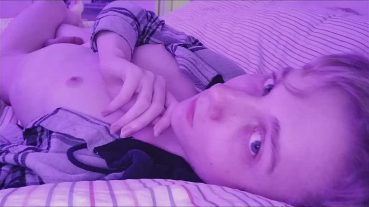 amateur femboy solo tease trans twink gif