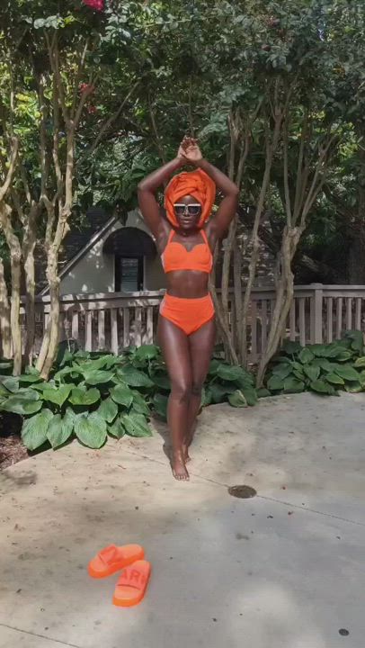 Bikini Ebony Lupita Nyong'o gif