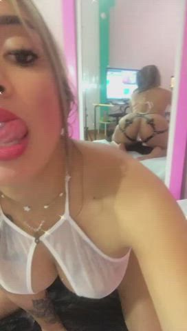 Ass Big Tits Brunette Curvy Doggystyle Domination Latina Lingerie Webcam gif