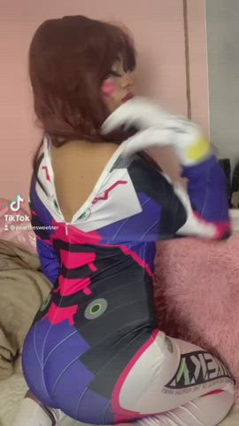 ass cute gamer girl kawaii girl role play gif