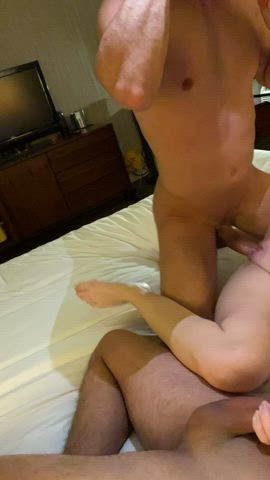 Giving u/Ourgwacct the fuck she deserves as she strokes her her partners cock ???