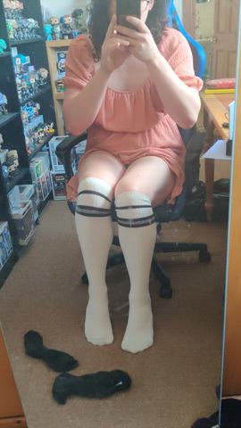 Girl Dick Knee High Socks Sissy gif