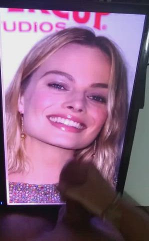 celebrity jerk off margot robbie tribute gif