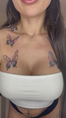 Big Tits Hotwife Tattoo gif