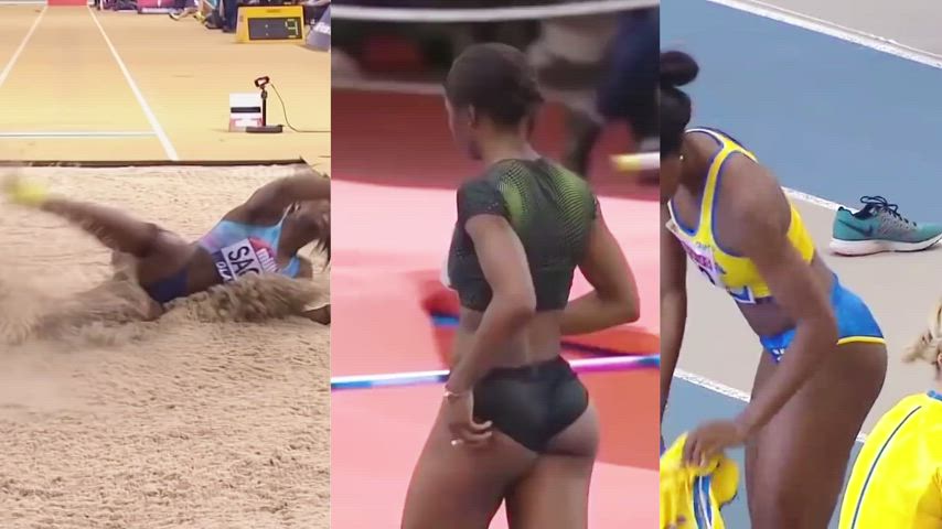 ass booty compilation ebony jiggling thick thong gif