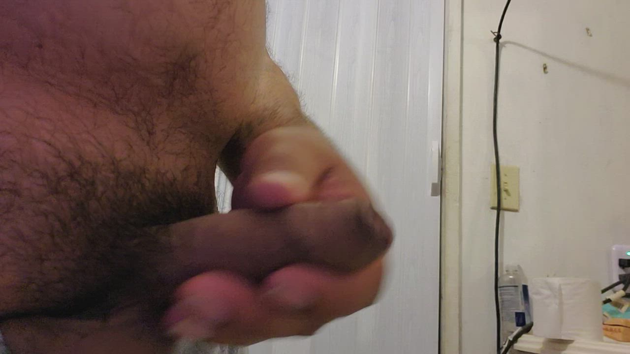 Slowly stroking my latino cock!