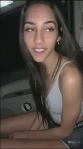 amateur brazilian brunette car car sex cheating teen tits gif
