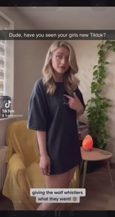 Blonde Boobs TikTok gif