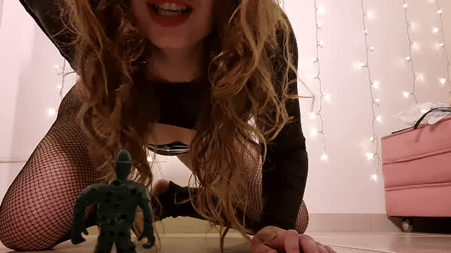 domme fishnet giantess manyvids onlyfans tiny vore gif