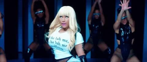 Big Ass Big Tits Blonde Celebrity Dancing Ebony Latex Nicki Minaj gif