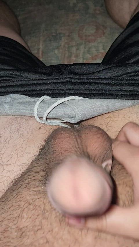Shaking my dick around and playing with my balls