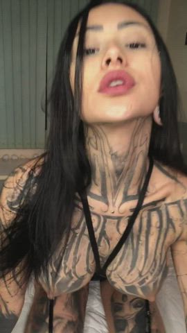 boobs lingerie tattoo latinas legal-teens gif