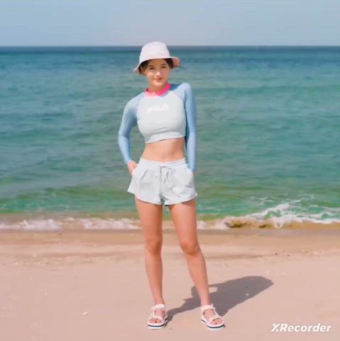 beach celebrity korean gif