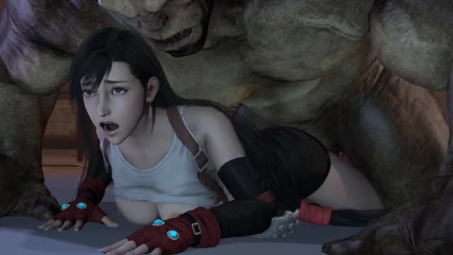 Tifa gets a helping of orc cock (darsovin)