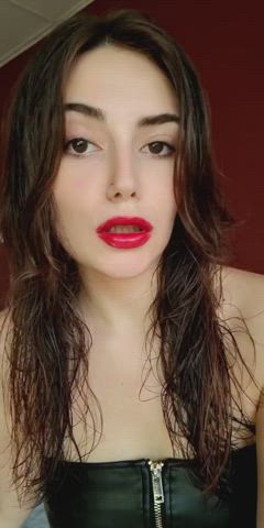 femdom fetish findom goddess humiliation leather lipstick master/slave r/sph gif