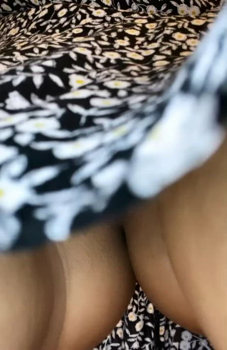 Dress Flashing Pussy Upskirt gif