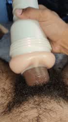 cock milking fleshlight fuck machine hairy hairy cock male masturbation masturbating