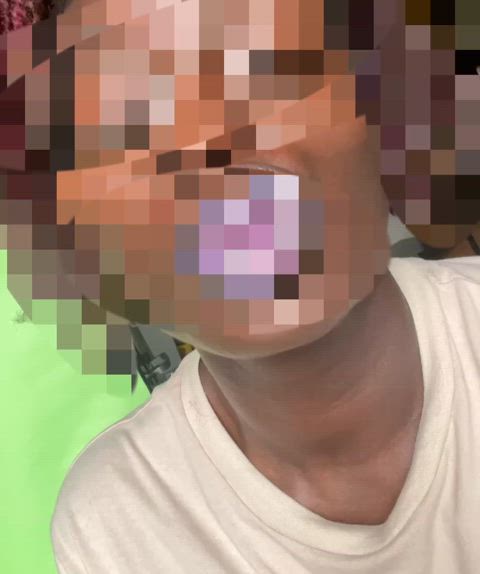 beta ebony findom lips pixelated sloppy smelling sucking the beta safe club gif