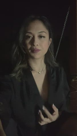 Asian Busty Outdoor gif