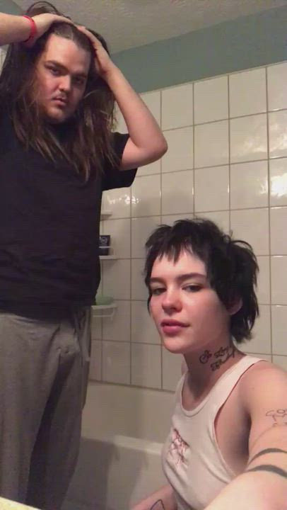 Bathtub Blowjob Tattoo gif