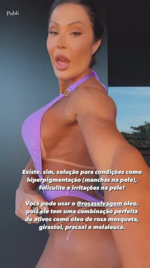 ass big ass big tits bikini brazilian celebrity fitness muscular girl gif