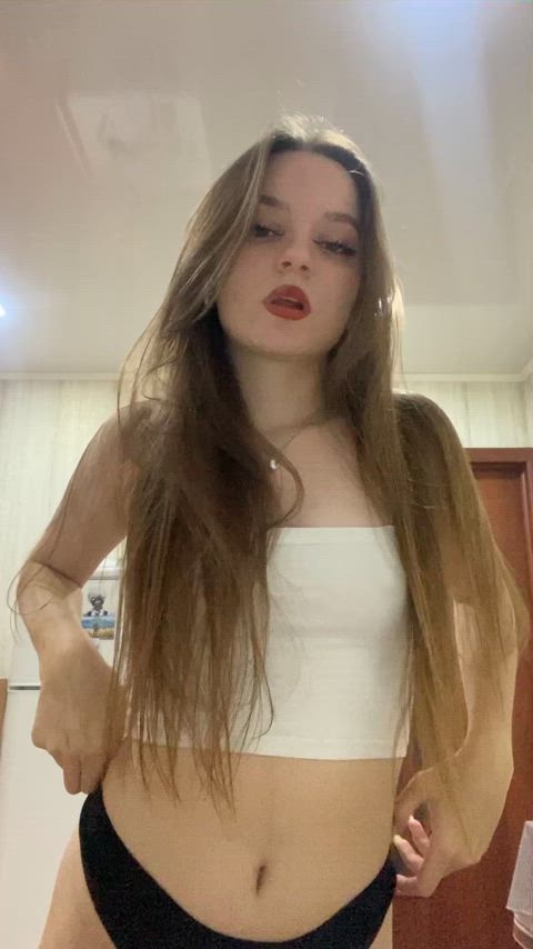 brunette cute sissy tease tiktok amateur-girls tik-tok gif