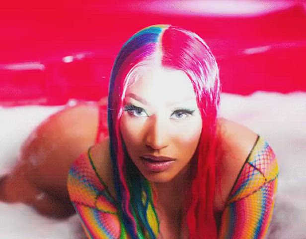 Big Ass Big Tits Celebrity Latex Nicki Minaj See Through Clothing Twerking gif