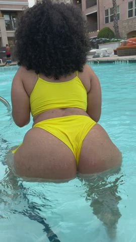 Ass Booty Pool Swimsuit Thick Twerking gif