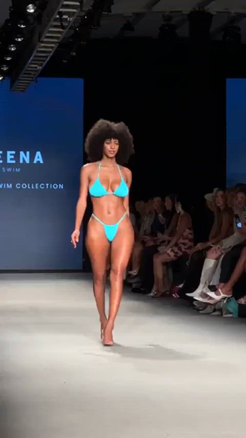 afro big tits bikini cleavage cute ebony model gif