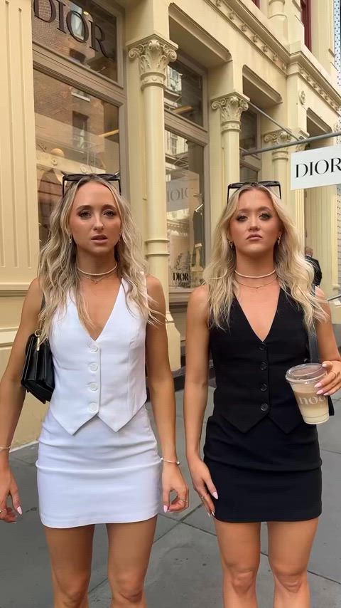 babe blonde twins gif