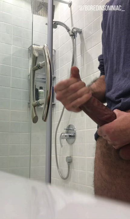 Pumping out a load before I shower