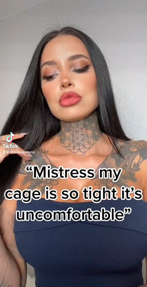caged dominatrix domme femdom gif