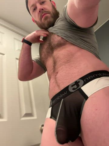 big dick hairy chest underwear gif