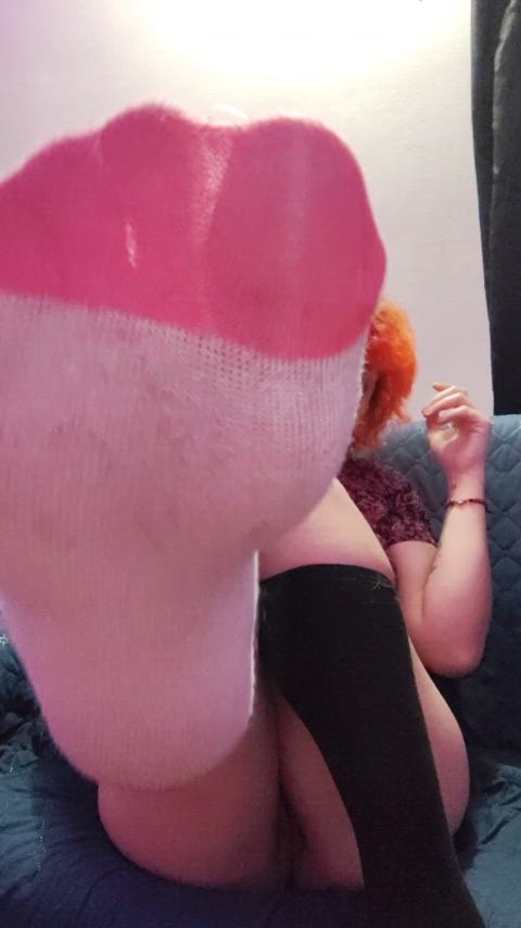 amateur ankle socks feet feet fetish knee high socks nsfw onlyfans redhead socks