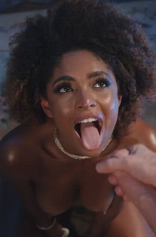 Cumshot Ebony Facial gif