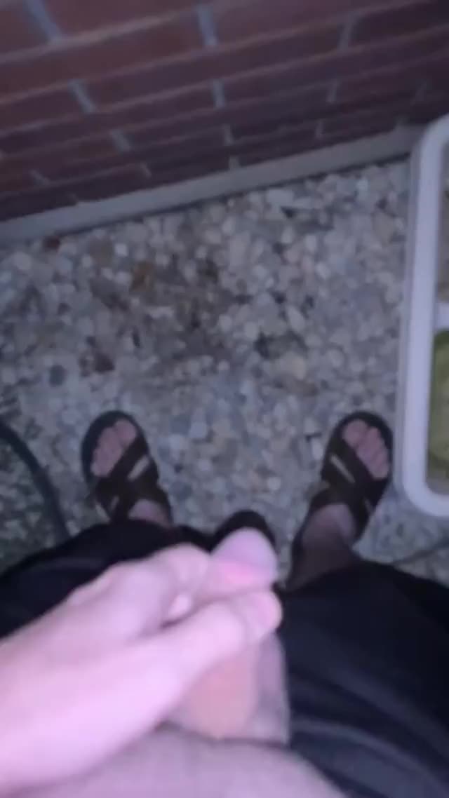 Pissing on the side of my house
