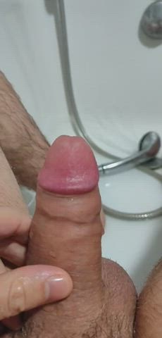 peeing all over my cock