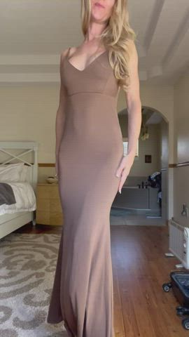 ass blonde dress gif