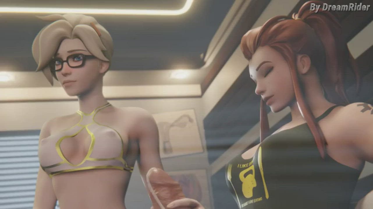 Mercy handjob futa Brigitte (Dreamrider) [Overwatch]