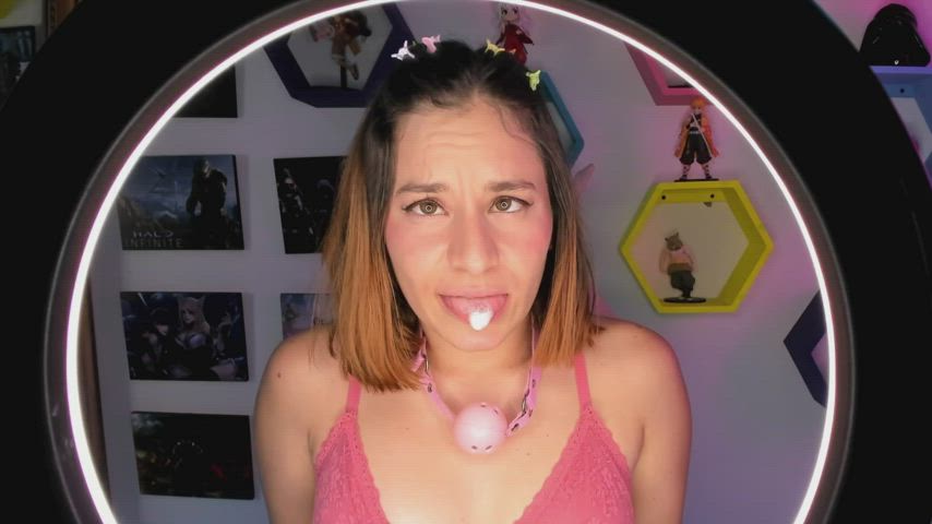 ahegao latina saliva gif