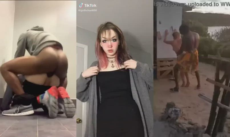 dancing interracial split screen porn gif